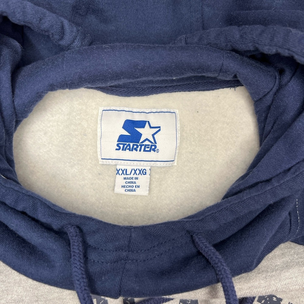 Starter Seattle Seahawks NFL Hoodie XXL Gray Navy Pullover Sweatshirt Logo 2XL - Picture 3 of 4
